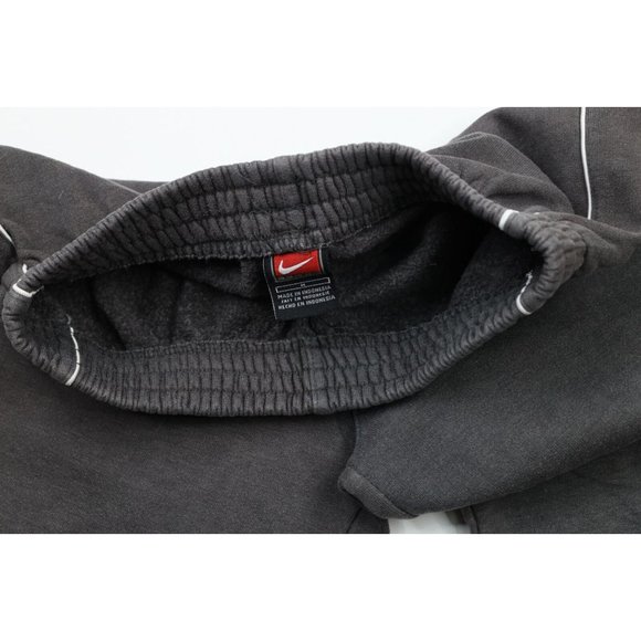 Vintage Nike Boys Medium Faded Travis Scott Mini Swoosh Wide Leg Sweatpants Gray - Picture 6 of 9